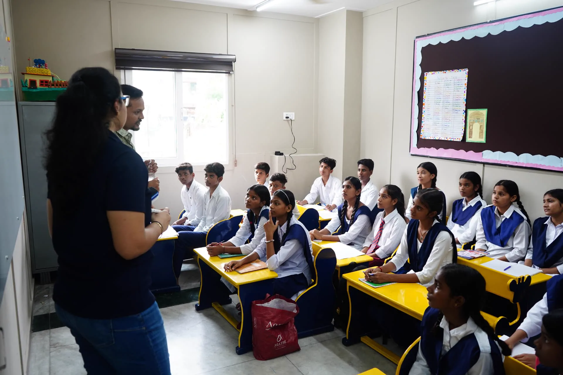 Students taking part in a group learning session